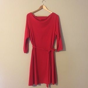 Lands’ End Drapeneck Dress Size XL 18/20